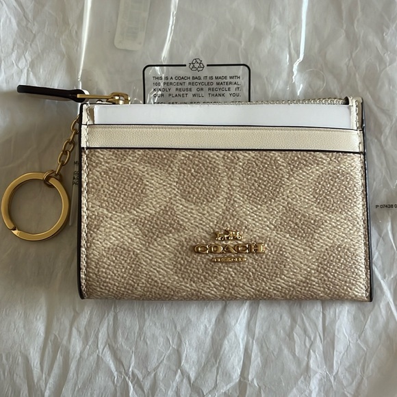 Coach Handbags - Coach Mini Skinny Id Case In Signature Canvas NWT